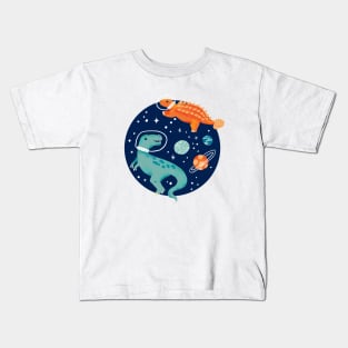 Painted Space Dinosaurs Kids T-Shirt